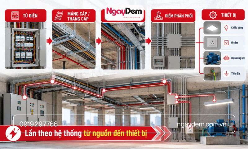 bản vẽ biện pháp thi công hệ thống điện
