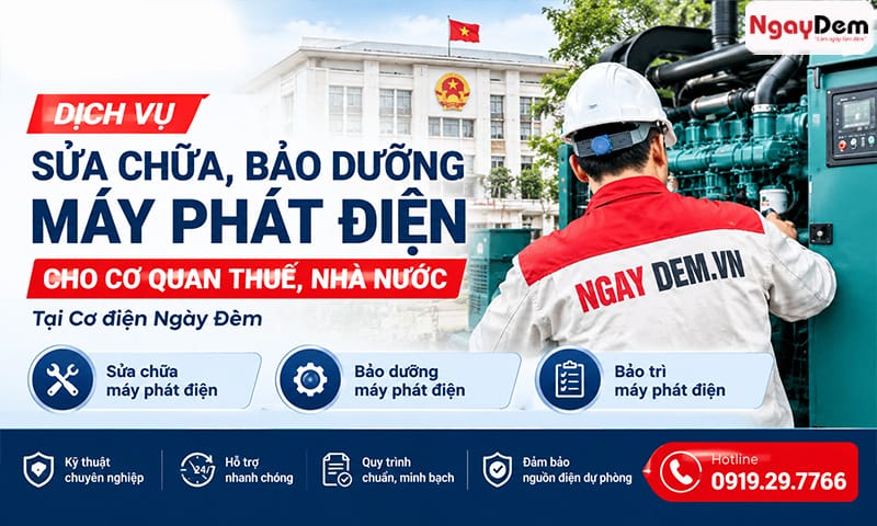 Dịch vụ sửa chữa, bảo dưỡng, bảo trì máy phát điện cho cơ quan thuế Bảo dưỡng máy phát điện cho cơ quan thuế| Cơ quan nhà nước