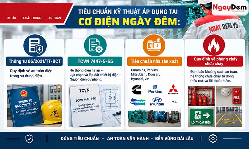 Tiêu chuẩn trong bảo dưỡng máy phát điện cam kết thực hiện Bảo dưỡng máy phát điện cho cơ quan thuế| Cơ quan nhà nước
