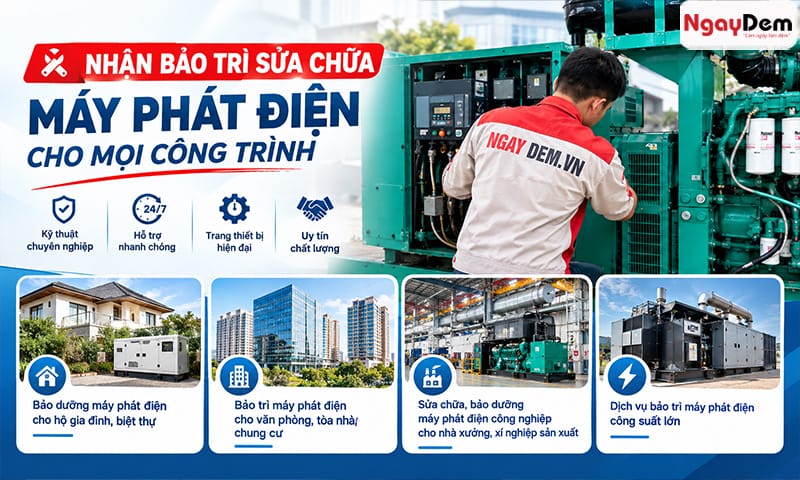 Bảo trì sửa chữa máy phát điện tại Long Biên với mọi công trình dân dụng và công nghiệp Bảo dưỡng máy phát điện tại Long Biên