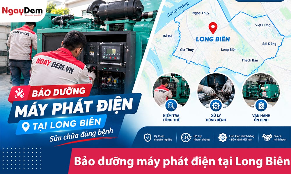 Bảo dưỡng máy phát điện tại Long Biên| Sửa chữa đúng bệnh