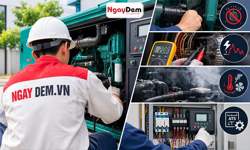 Nhận sửa chữa máy phát điện tại Thanh Trì khi máy báo lỗi Bảo dưỡng máy phát điện tại Thanh Trì | Nhận máy dân dụng, công nghiệp