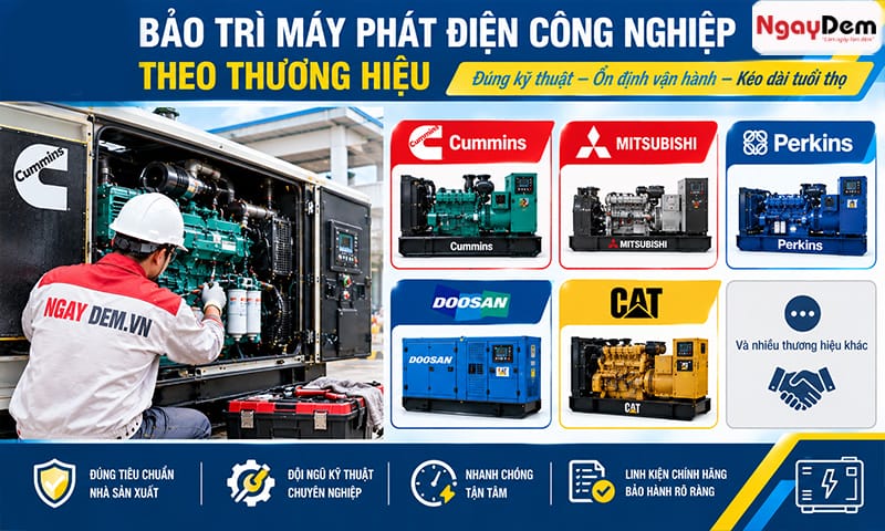 Bảo trì - bảo dưỡng máy phát điện công nghiệp uy tín| Có mặt ngay