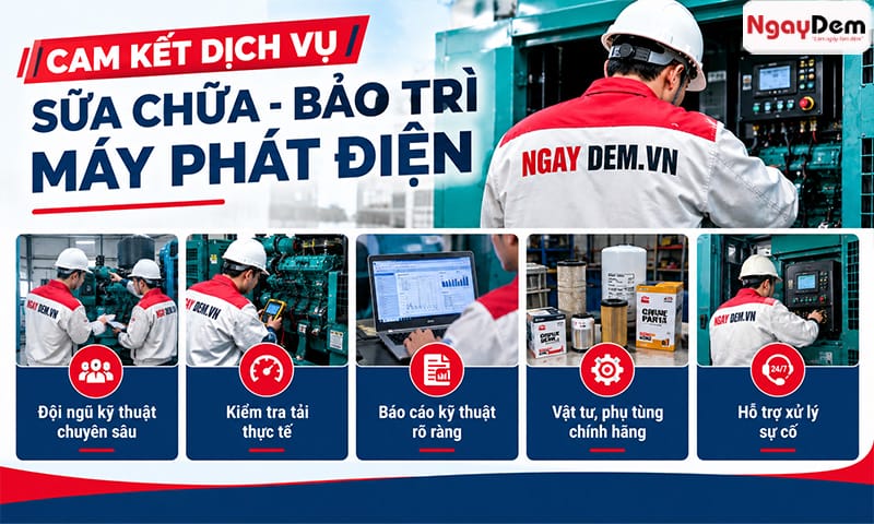 Bảo trì máy phát điện cho nhà máy nước| xử lý nước thải| trạm bơm