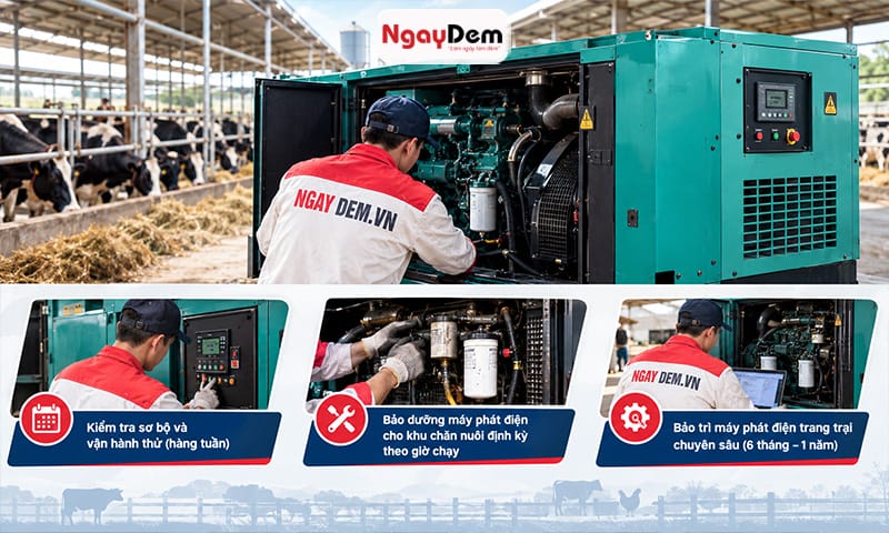 Dịch vụ bảo trì máy phát điện cho trang trại| Khu chăn nuôi
