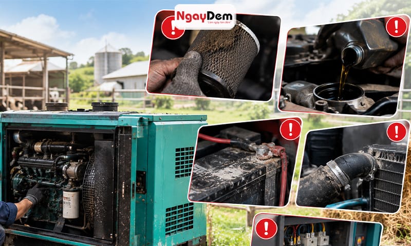 Dịch vụ bảo trì máy phát điện cho trang trại| Khu chăn nuôi