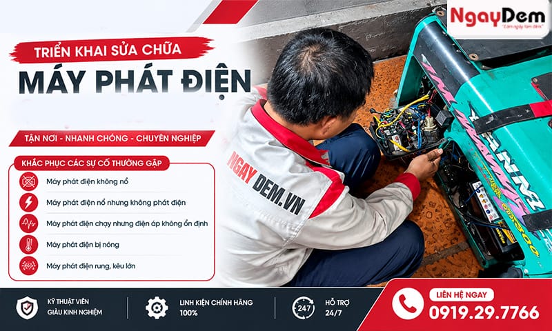 Nhận sửa chữa máy phát điện tại Cầu Giấy với các lỗi hỏng bảo trì máy phát điện tại Cầu Giấy