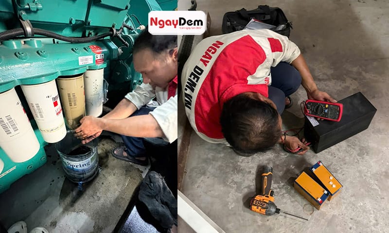 Cơ điện Ngày Đêm - đơn vị đáng tin cậy sửa chữa bảo trì máy phát điện bảo trì máy phát điện tại hà đông