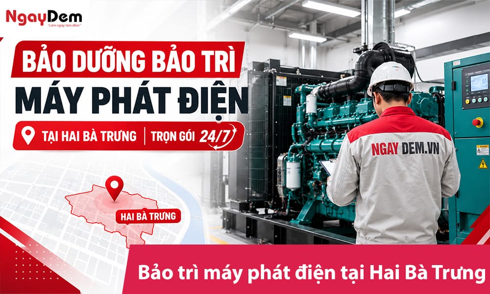 Bảo dưỡng bảo trì máy phát điện tại Hai Bà Trưng,Trọn gói, 24/7