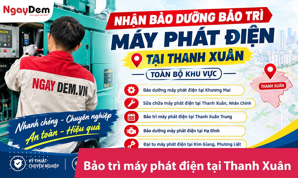 Sửa chữa bảo trì máy phát điện tại Thanh Xuân trọn gói