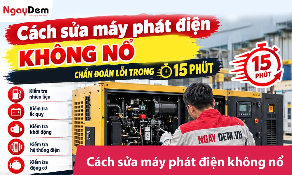 Cách sửa máy phát điện không nổ: chẩn đoán lỗi trong 15 phút