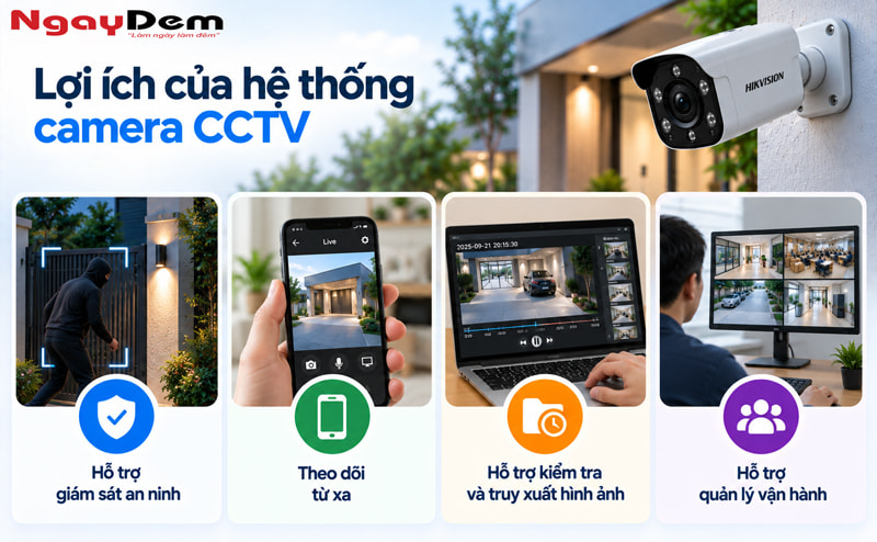 Camera giám sát CCTV là gì? Cấu tạo, phân loại & cách hoạt động Camera giám sát CCTV là gì? Cấu tạo, phân loại & cách hoạt động