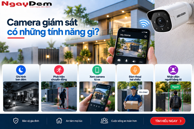 Camera giám sát là gì? Cấu tạo, tính năng và cách chọn Camera giám sát là gì? Cấu tạo, tính năng và cách chọn