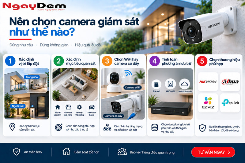 Camera giám sát là gì? Cấu tạo, tính năng và cách chọn