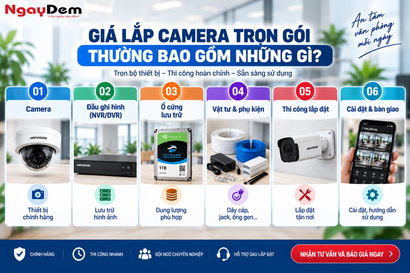 Chi phí lắp camera tại nhà trọn gói Chi phí lắp camera tại nhà trọn gói