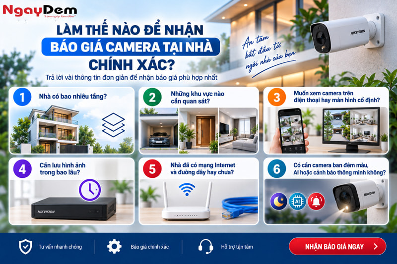 Chi phí lắp camera tại nhà trọn gói