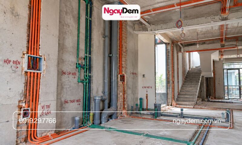 Phạm vi thi công điện nước nhà ở