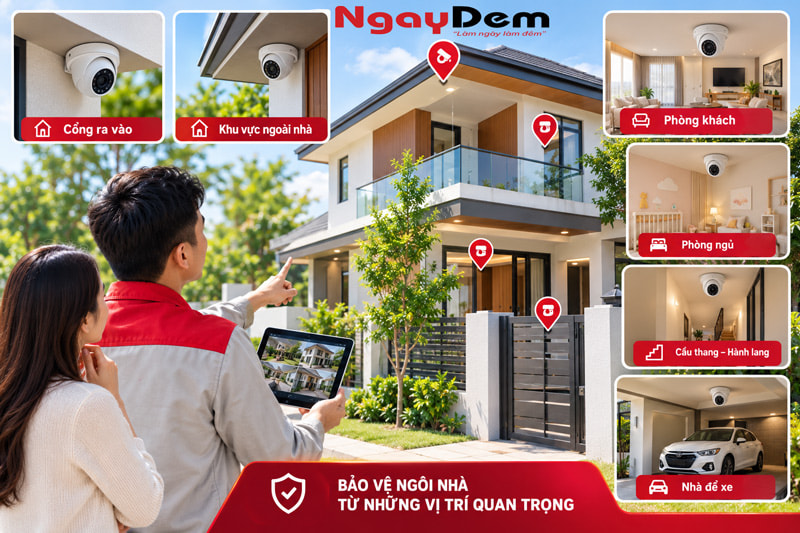 Khảo sát tư vấn vị trí lắp đặt Camera Gia Đình Khảo sát tư vấn vị trí lắp đặt Camera Gia Đình