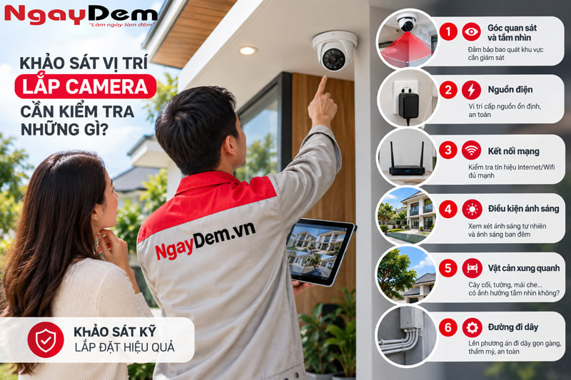 Khảo sát tư vấn vị trí lắp đặt Camera Gia Đình Khảo sát tư vấn vị trí lắp đặt Camera Gia Đình