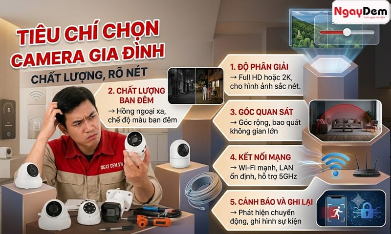 Kinh nghiệm lắp camera gia đình