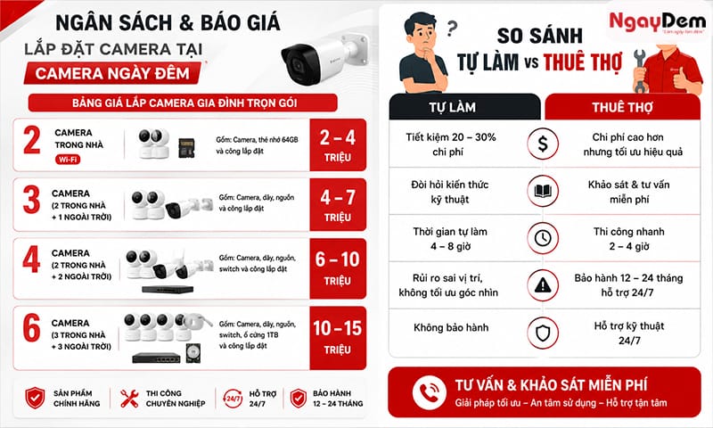 Kinh nghiệm lắp camera gia đình