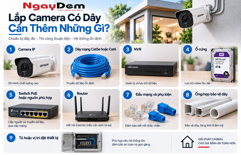 Lắp Camera Gia Đình Cần Những Gì? Checklist Chi Tiết 