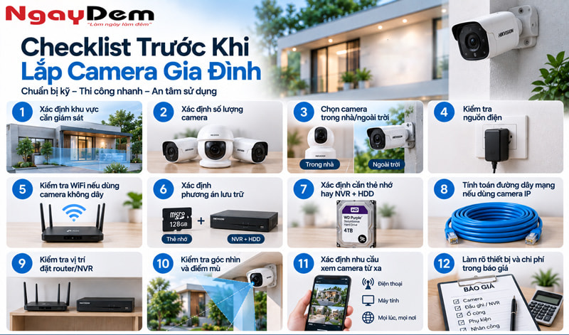 Lắp Camera Gia Đình Cần Những Gì? Checklist Chi Tiết 