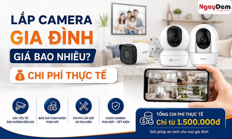 Lắp camera gia đình giá bao nhiêu cho loại có dây và không dây? Lắp camera gia đình giá bao nhiêu