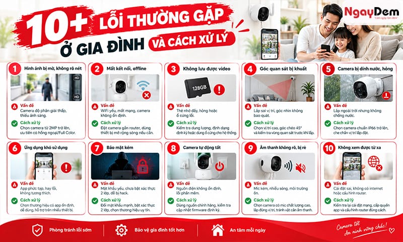 Nắm bắt lỗi thường gặp khi lắp camera giám sát gia đình để thi công xử lý hiệu quả lắp camera gia đình không dây