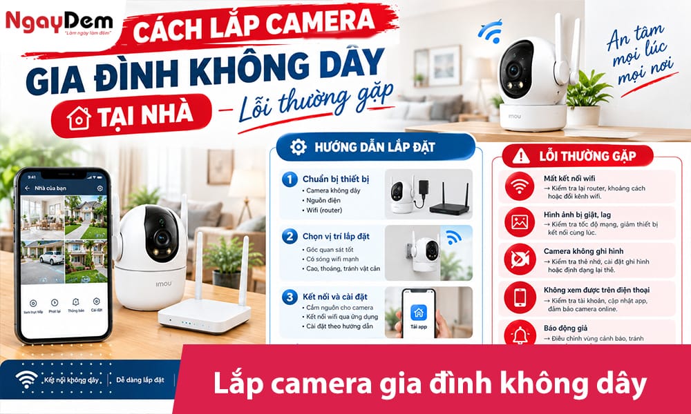 Cách lắp camera gia đình không dây tại nhà| Lỗi thường gặp