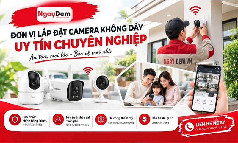 Chọn Camera Ngày Đêm - an tâm dịch vụ lắp đặt camera giám sát lắp camera gia đình không dây