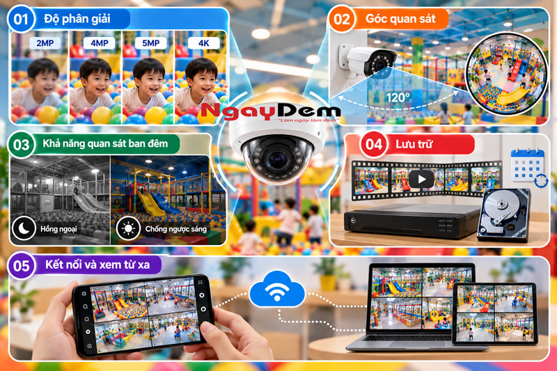 Tư vấn lắp đặt camera khu vui chơi giám sát an toàn