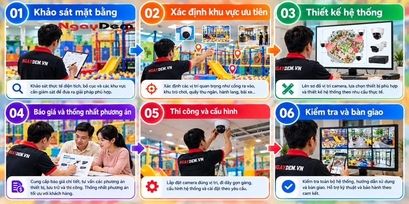 Tư vấn lắp đặt camera khu vui chơi giám sát an toàn