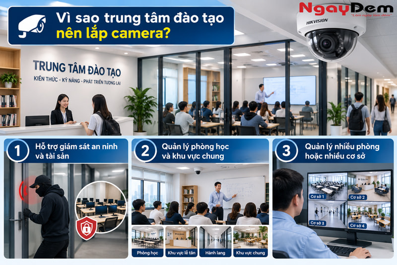 Lắp đặt camera cho trung tâm đào tạo Lắp đặt camera cho trung tâm đào tạo