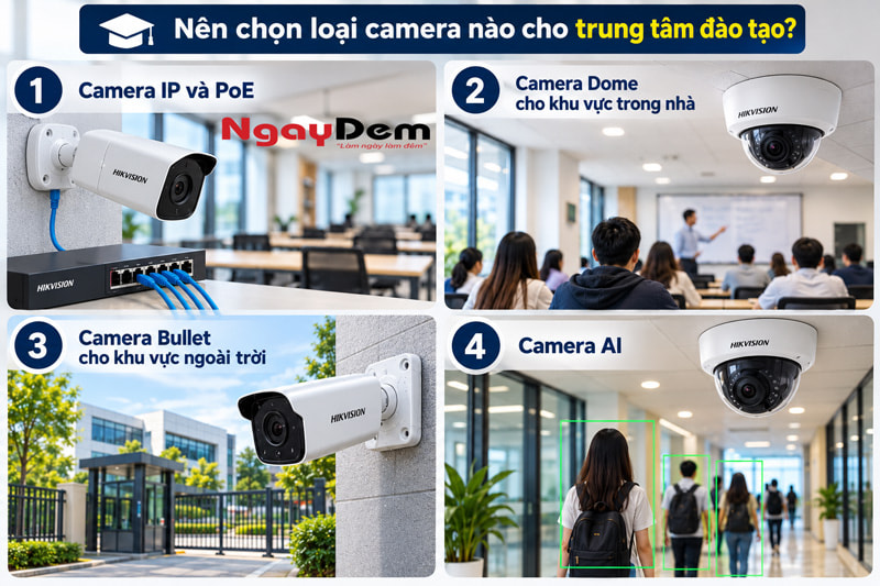 Lắp đặt camera cho trung tâm đào tạo Lắp đặt camera cho trung tâm đào tạo