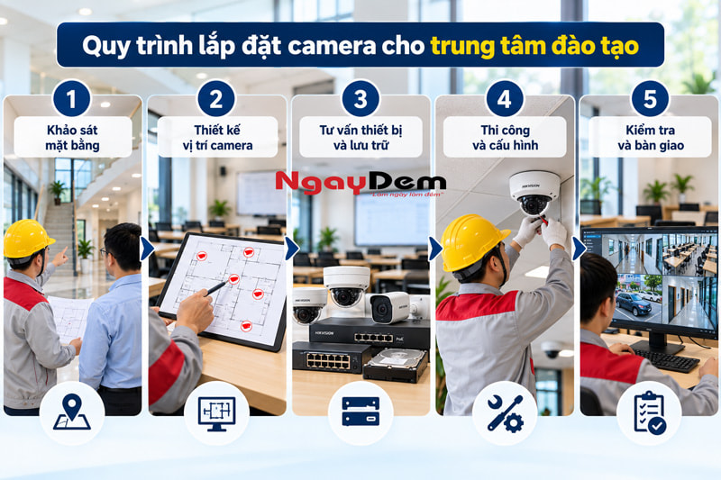 Lắp đặt camera cho trung tâm đào tạo Lắp đặt camera cho trung tâm đào tạo