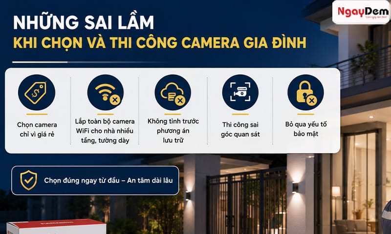 Chọn camera cho gia đình cần lưu ý và tránh những sai lầm Nên lắp camera loại nào cho gia đình