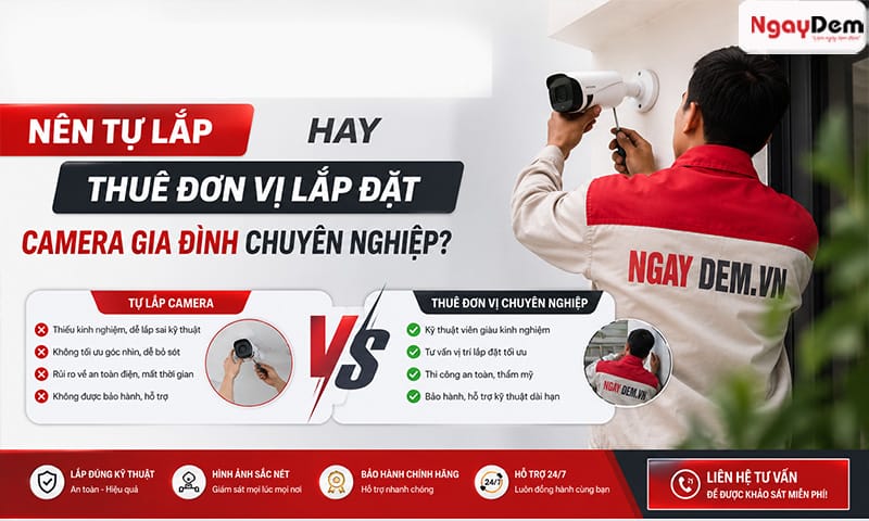 Cách lựa chọn tự lắp hay tìm đơn vị lắp đặt camera gia đình phù hợp nhất Nên lắp camera loại nào cho gia đình