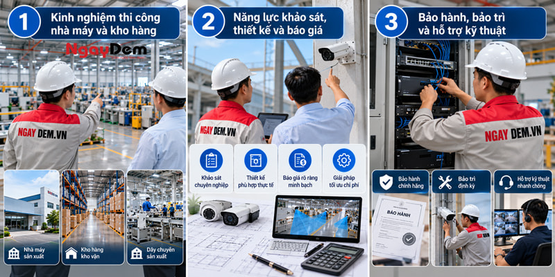 Top 4 nhà thầu thi công lắp đặt camera cho nhà xưởng