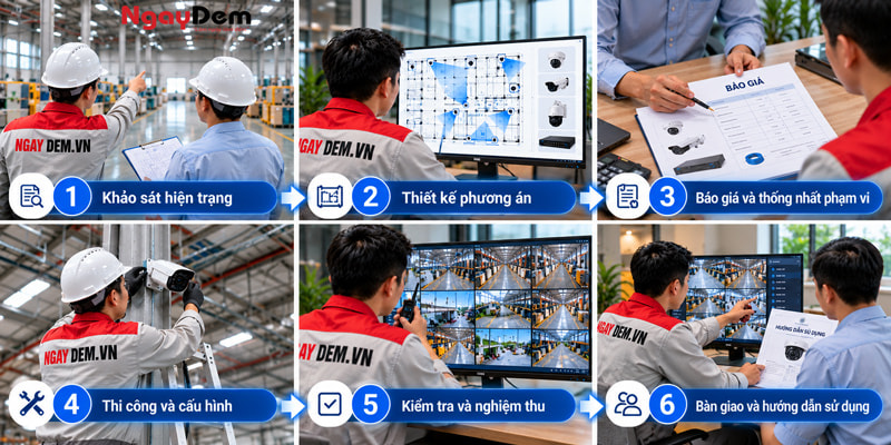 Top 4 nhà thầu thi công lắp đặt camera cho nhà xưởng