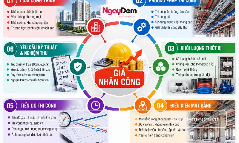 đơn giá nhân công lắp đặt điện nước