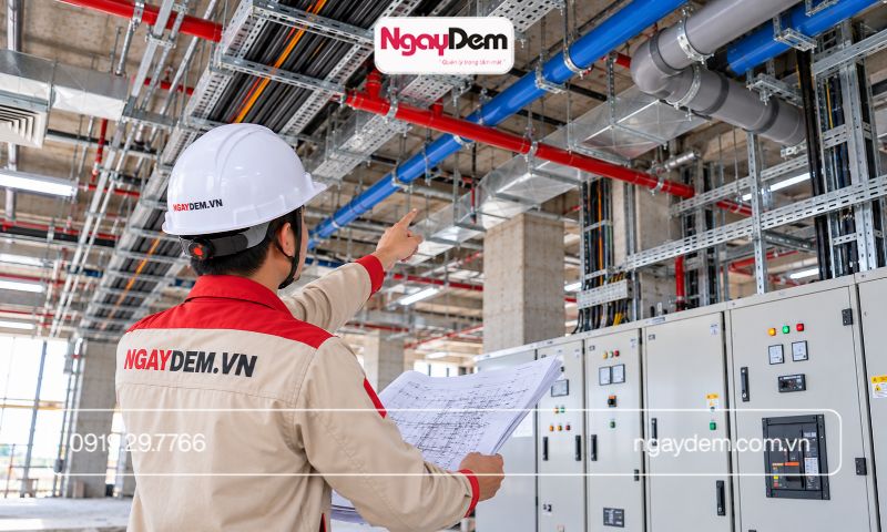 quy trình thi công hệ thống điện