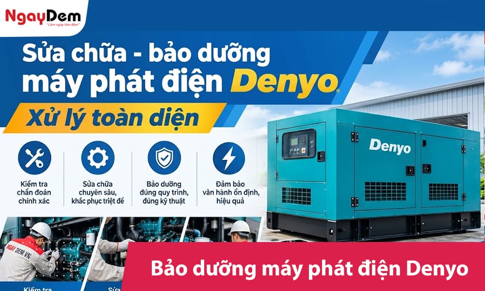 Sửa chữa – bảo dưỡng máy phát điện Denyo – Xử lý toàn diện