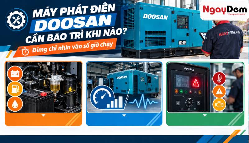 Sửa chữa bảo dưỡng máy phát điện Doosan khi nào cần Sửa chữa bảo dưỡng máy phát điện Doosan xử lý kịp thời