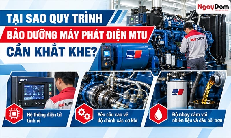 Sửa chữa - bảo dưỡng máy phát điện MTU trọn gói| Uy tín
