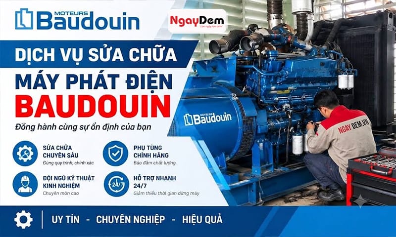 Dịch vụ sửa chữa máy phát điện Baudouin cho mọi công trình Sửa chữa - bảo trì máy phát điện Baudouin chuyên nghiệp