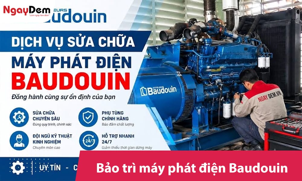 Sửa chữa – bảo trì máy phát điện Baudouin chuyên nghiệp
