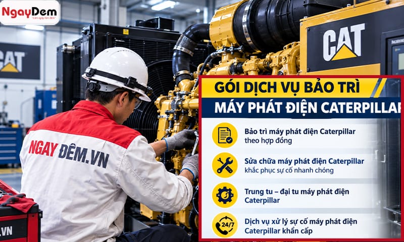Dịch vụ sửa chữa bảo trì máy phát điện Caterpillar trọn gói Sửa chữa bảo trì máy phát điện Caterpillar uy tín 24/7| Tận nơi