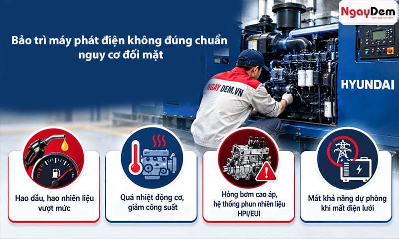 Sửa chữa - bảo trì máy phát điện Hyundai tận nơi | Kiểm tra đúng lỗi