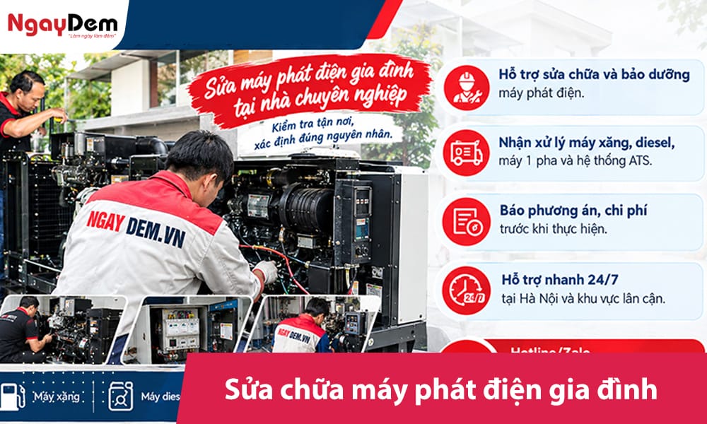 Sửa máy phát điện gia đình tại nhà | Đúng bệnh| Có mặt nhanh